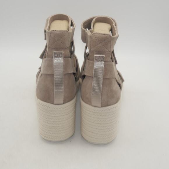 NEW Sorel Women's 12 CAMERON MultiStrap Wedge Sandal Omega Taupe Sea Salt - Picture 5 of 8